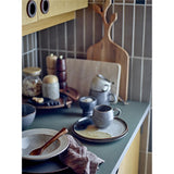 Bloomingville Jules Teller, Braun/Blau, 22cm, Steingut, dänisches Design