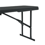 NILS CAMP Klappbank 180 cm Dunkelgrau für Garten Camping Events faltbare Sitzbank Outdoor