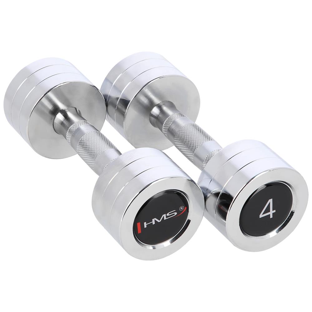 Kurzhantel Set 2x 4 kg verchromt Stahl | HMS CHD