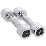Kurzhantel Set 2x 2 kg verchromt Stahl | HMS CHD