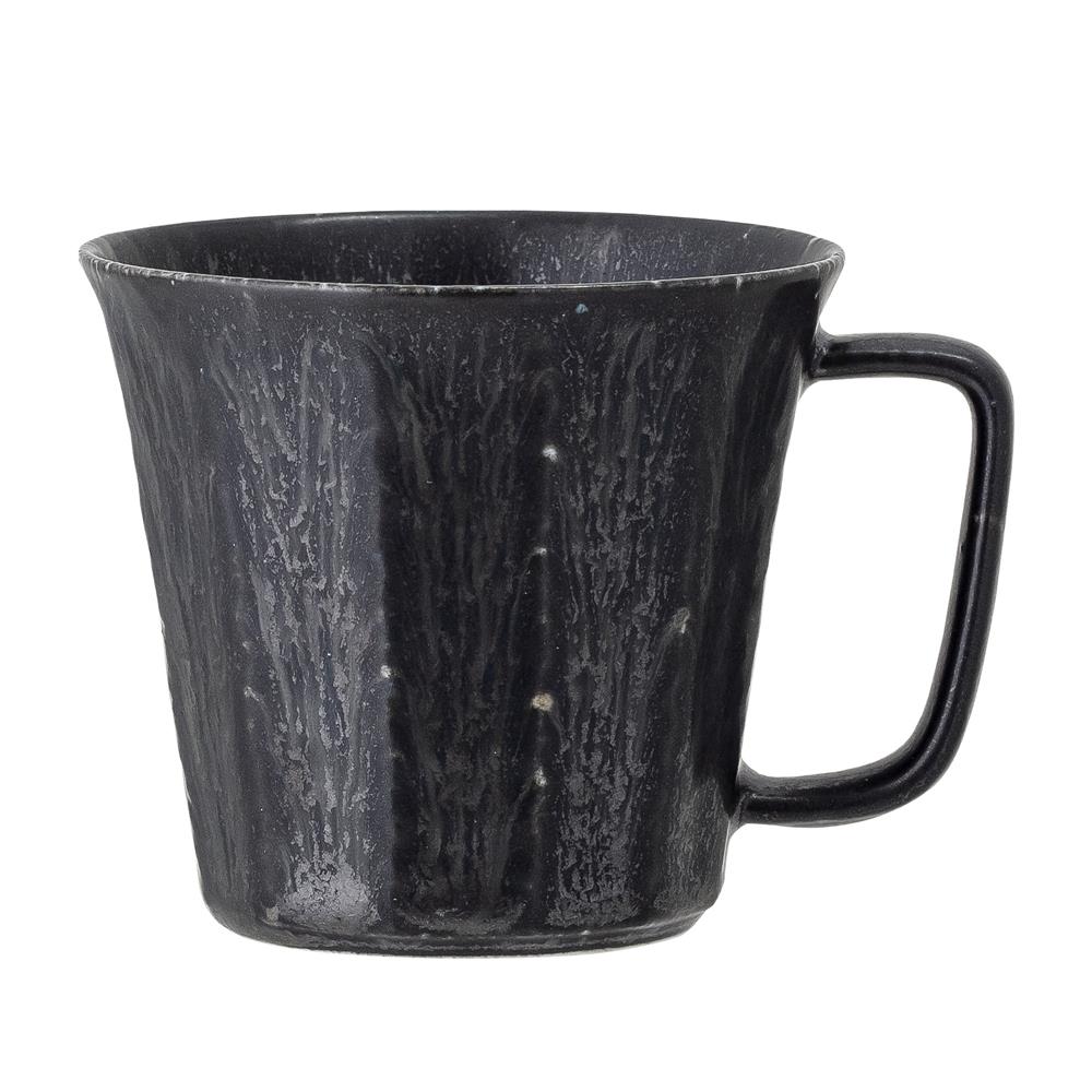 Bloomingville Yoko Tasse in Schwarz 4er Set 320ml aus Porzellan im japanischen Look