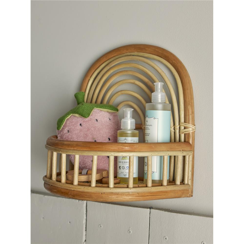 Bloomingville MINI Preet Regal, Natur, Rattan, Wandregal, Kinderzimmer, dänisches Design