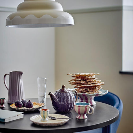 Bloomingville Lacya Hängeleuchte Natur Metall D40xH18 cm – moderne runde Pendelleuchte