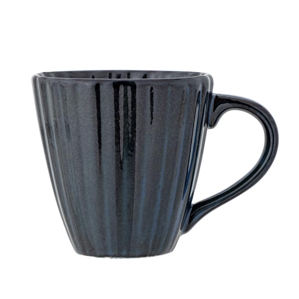 Bloomingville Latina Becher, Dunkelblau, Steingut, 220 ml, Tasse, dänisches Design