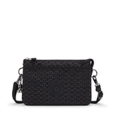Kipling RIRI Kleine Umhängetasche, Schultertasche in Signature Emb (schwarz)