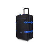 Eastpak TRANVERZ S, Kleiner Reisetrolley, Kontrast Black Blue (blau), 42L, Rollkoffer mit 2 Rädern und TSA-Schloss