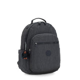 Kipling SEOUL L, Großer Rucksack, Marine Navy (blau), 27L, mit 15-Zoll-Laptopfach