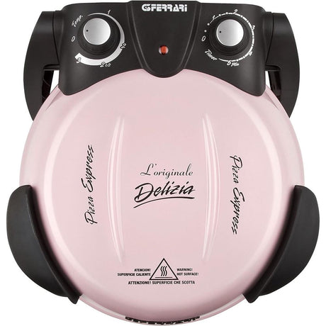 G3Ferrari elektrischer Pizzaofen Delizia 1200 W für Pizza Ø 31cm icy pink Pizzamaker mit feuerfestem Naturstein - Limitierte Edition