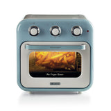 Ariete Vintage 2in1 Heißluftfritteuse und Ofen, Blau, 16L Air Fryer, 1400W, bis 230 °C, Drehspieß
