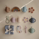Mushie Silikon-Trinklernbecher, Blush, BPA-frei
