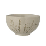 Bloomingville Bea Schüssel, Natur, 300ml, Steingut, mit Blumenmotiv, dänisches Design