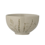 Bloomingville Bea Schüssel, Natur, 300ml, Steingut, mit Blumenmotiv, dänisches Design