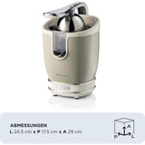 Ariete Vintage Zitruspresse, Beige, Elektrische Saftpresse mit Hebel, 85W