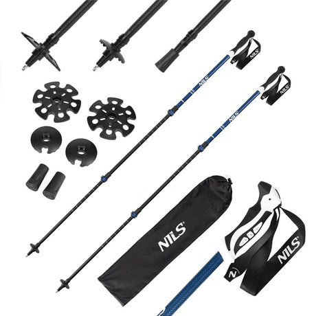 Trekkingstöcke Aluminium Wanderstöcke Blau | NILS TK8601