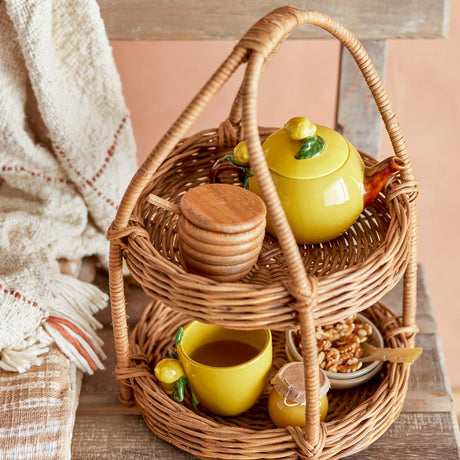 Bloomingville Limone Teekanne Steingut gelb 730 ml Zitronen Design