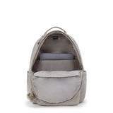 Kipling SEOUL L, Großer Rucksack, Grey Gris (grau), 27L, mit 15-Zoll-Laptopfach