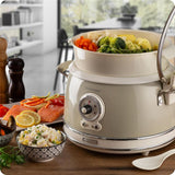 Ariete Vintage Reiskocher, Beige, 3,5L, Slow Cooker, Dampfgarer, 5 Programme, Keramikschüssel