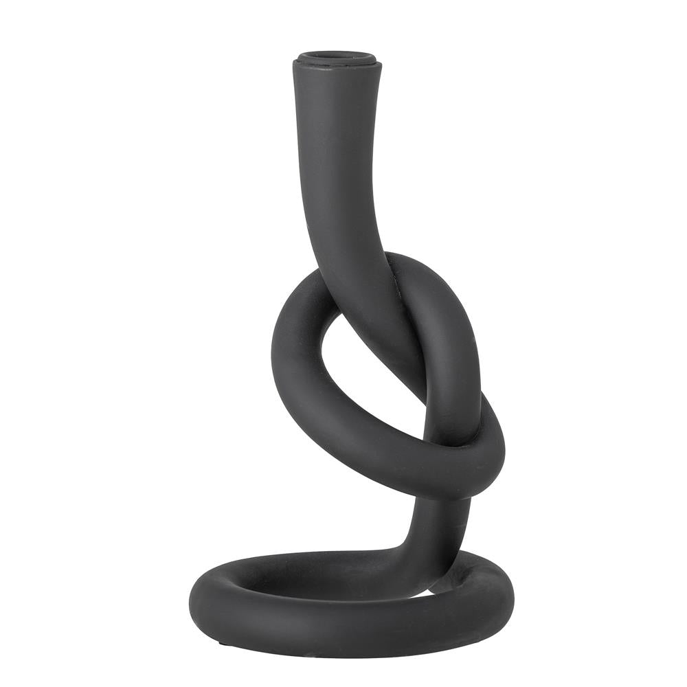 Bloomingville Flikka Kerzenhalter Schwarz Polyresin Kerzenständer Dänisches Design