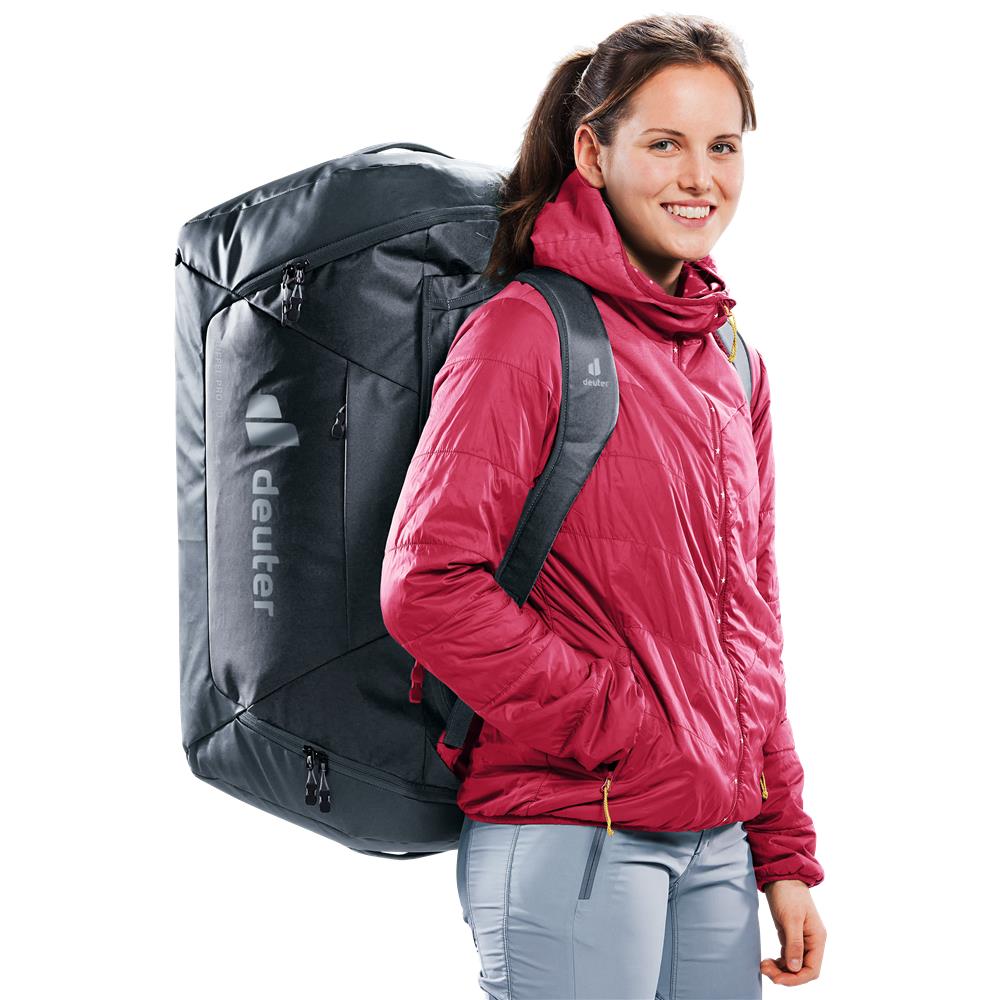 deuter Duffel Pro 60, Reisetasche, black (schwarz), auch als Rucksack tragbar