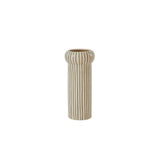 OYOY Aki Blumenvase 18,5 x 42 cm Steingut Naturweiß Dekovase