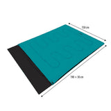 NILS CAMP Doppelschlafsack für 2 Personen Blau - warmer Campingschlafsack für Outdoor & Camping