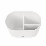 Umbra Step Zahnputzbecher Weiß Zahnbürstenhalter und Becher für Make-Up Accessoires mit drei Fächern
