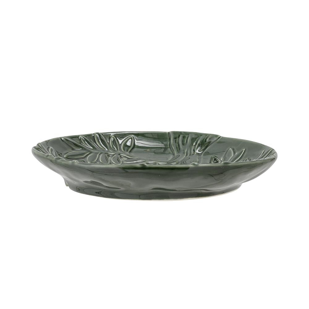 Bloomingville Savanna Teller Grün rund 19 cm Steingut Schale Servierschale dänisches Design