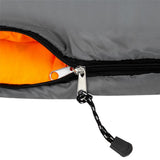 NILS CAMP Schlafsack Größe L Grau-Orange - Mumienschlafsack für Outdoor, Trekking & Camping