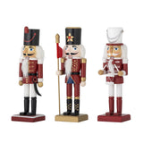 Bloomingville Darren Deko Rot Kiefer 3er Set Nussknacker Weihnachtsfiguren