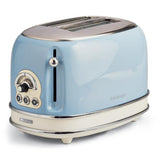 Ariete Vintage Toaster, Blau, 2-Scheiben-Toaster mit 6 Bräunungsstufen, 810W