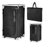 NILS CAMP Campingschrank mit Arbeitsplatte - faltbarer Outdoor Schrank für Camping & Reisen
