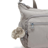 Kipling GABBIE S, Kleine Umhängetasche, Grey Gris (grau), Schultertasche mit vielen Fächern