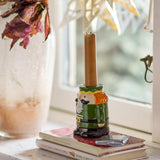Bloomingville Feast Kerzenhalter, Grün, Nussknacker Kerzenständer Steingut