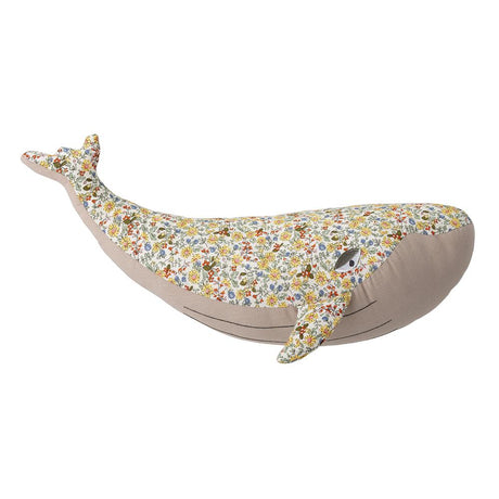 Bloomingville MINI Stofftier Gunne Wal Gelb 60 x 27 cm Baumwolle Kuscheltier Kuschelkissen Kinderzimmer