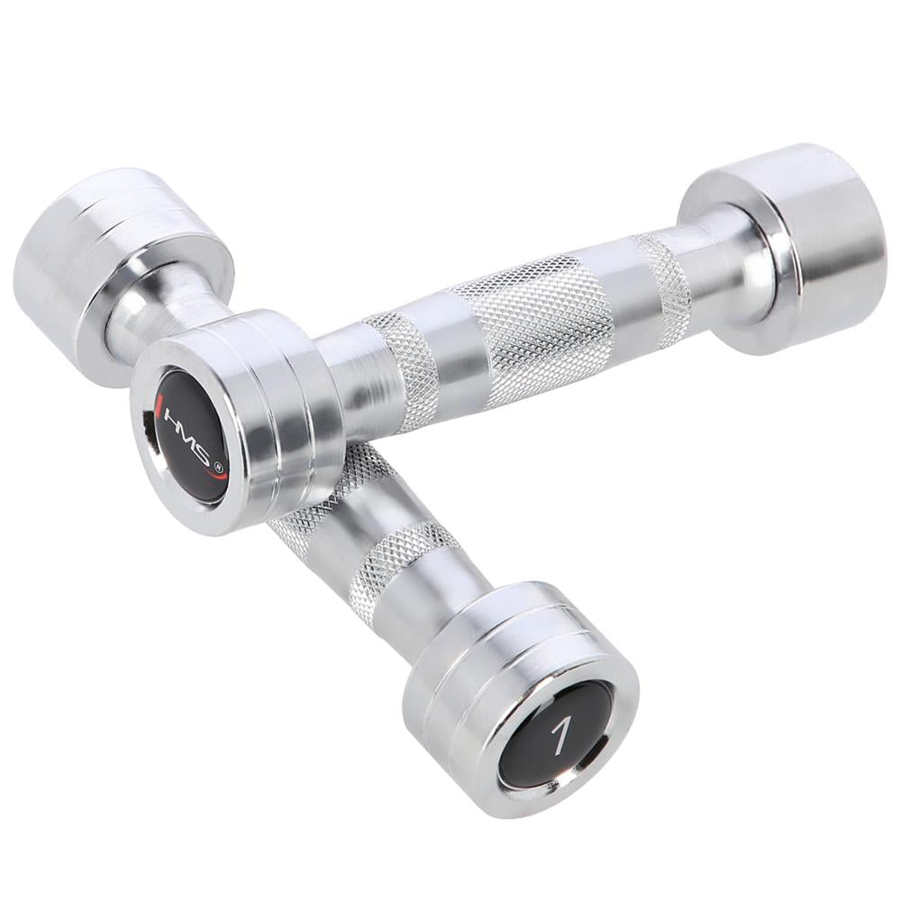 Kurzhantel Set 2x 1 kg verchromt Stahl | HMS CHD
