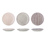 Bloomingville Maya Teller 3er Set 22cm aus Keramik im dänischen Design