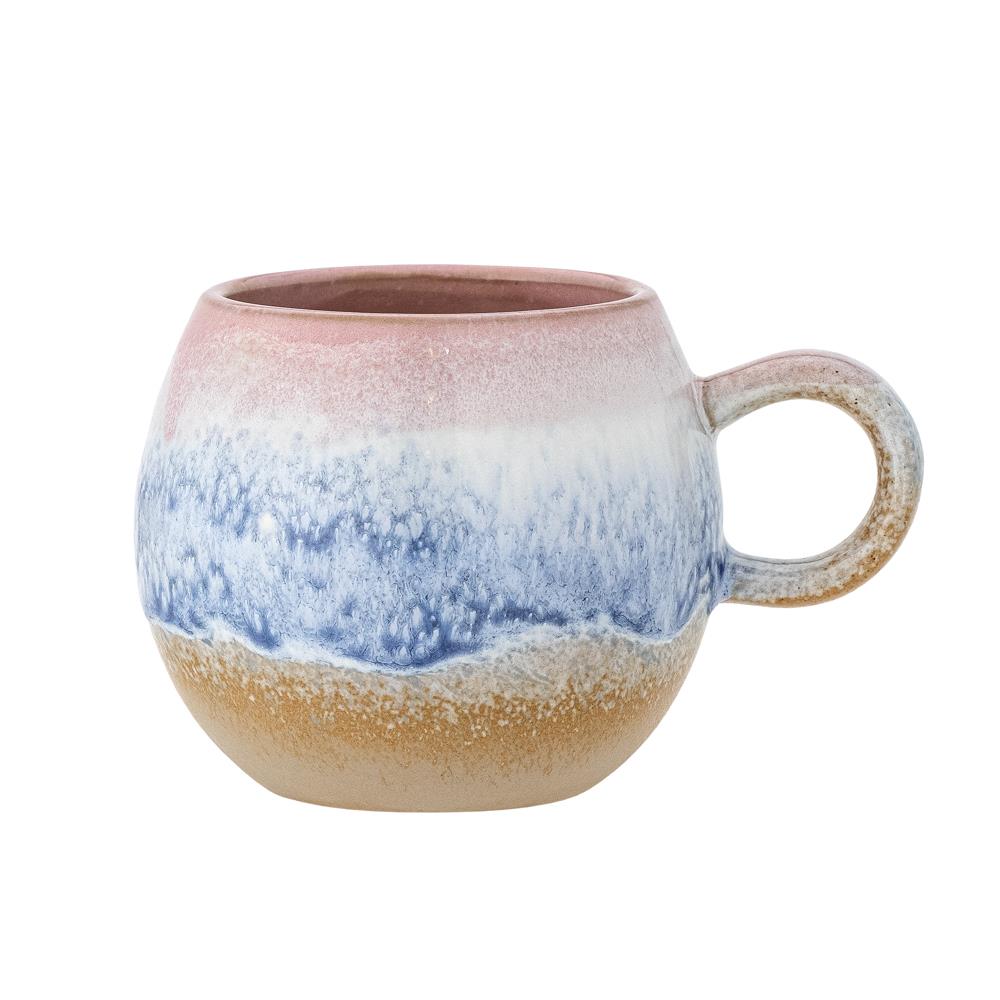 Bloomingville Paula Tasse aus Steingut in Rose 275 ml – Tasse für Küche und Tischdeko