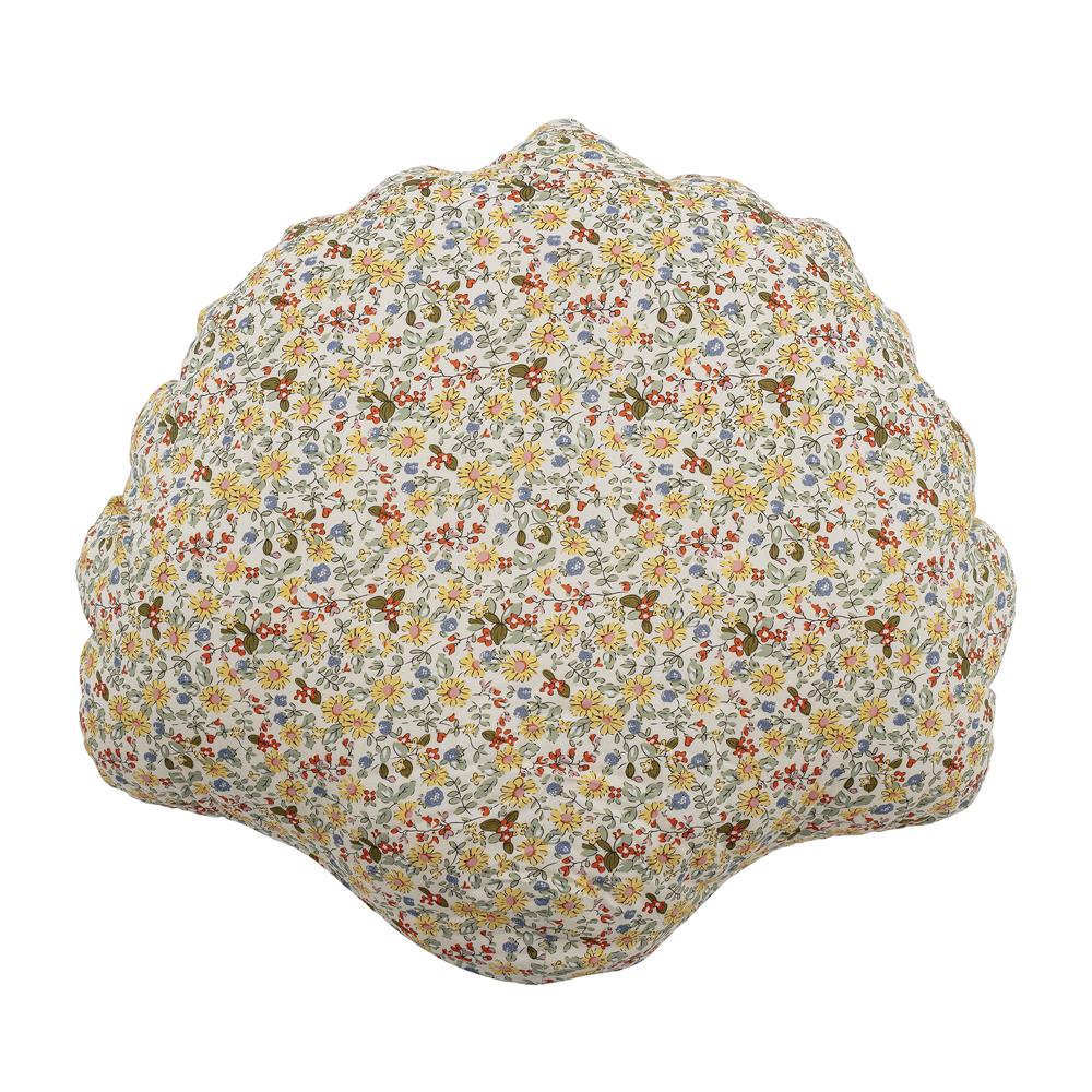 Bloomingville MINI Kissen Fro Muschel Gelb 50 x 50 cm Kuschelkissen Bodenkissen Kinderzimmer