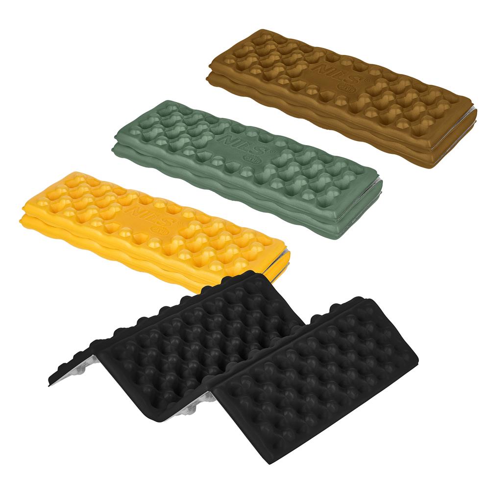 NILS CAMP Sitzmatte schwarz faltbar mit Isolierung für Camping Trekking Outdoor