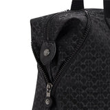 Kipling ART M, multifunktionale Tragetasche, Signature Emb (schwarz), Reisetasche mit Trolleyhalterung