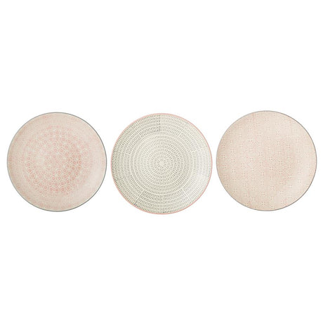 Bloomingville Cécile Teller, 3er Set, Bunt, 25cm, Steingut, dänisches Design