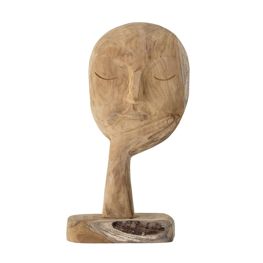 Bloomingville Cacia Zierstück dekorativer Kopf natur recyceltes Holz Dekoration dänisches Design