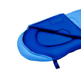 NILS CAMP Junior Kinderschlafsack Blau - warmer Schlafsack für Kids, Camping, Reisen & Outdoor