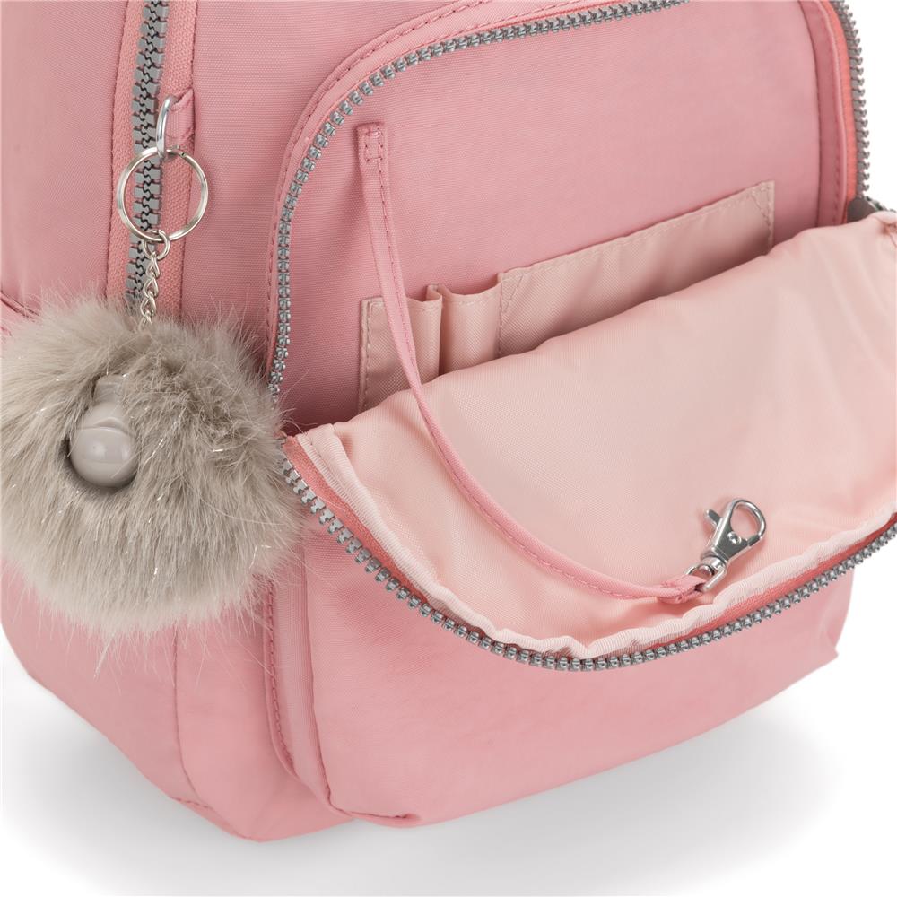 Kipling SEOUL S, Kleiner Schulrucksack mit 11-Zoll-Tabletfach, 14L, Bridal Rose (rosa)