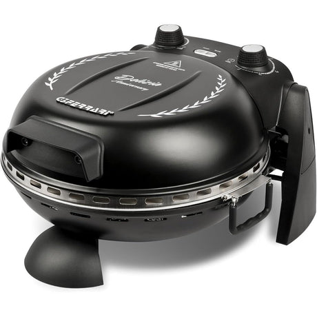 G3Ferrari Pizzaofen Delizia Anniversary elektrischer Pizzaofen Pizzamaker 1200W für Pizza Ø 31cm schwarz Limitierte Edition mit Pfanne