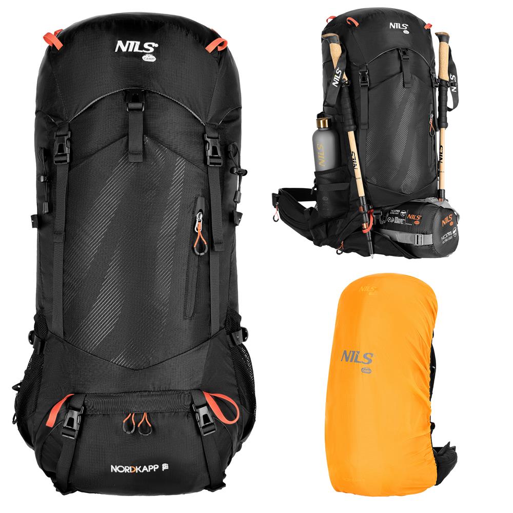 NILS CAMP Nordkapp 65L Trekkingrucksack Wanderrucksack Schwarz