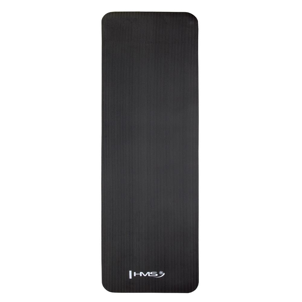 Yogamatte 183 x 61 x 1,2 cm Fitnessmatte Schwarz Gymnastikmatte rutschfest | HMS YM07
