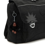 Kipling INIKO, mittelgroße Schultasche, True Black (schwarz), Schulrucksack mit gepolsterten Trägern