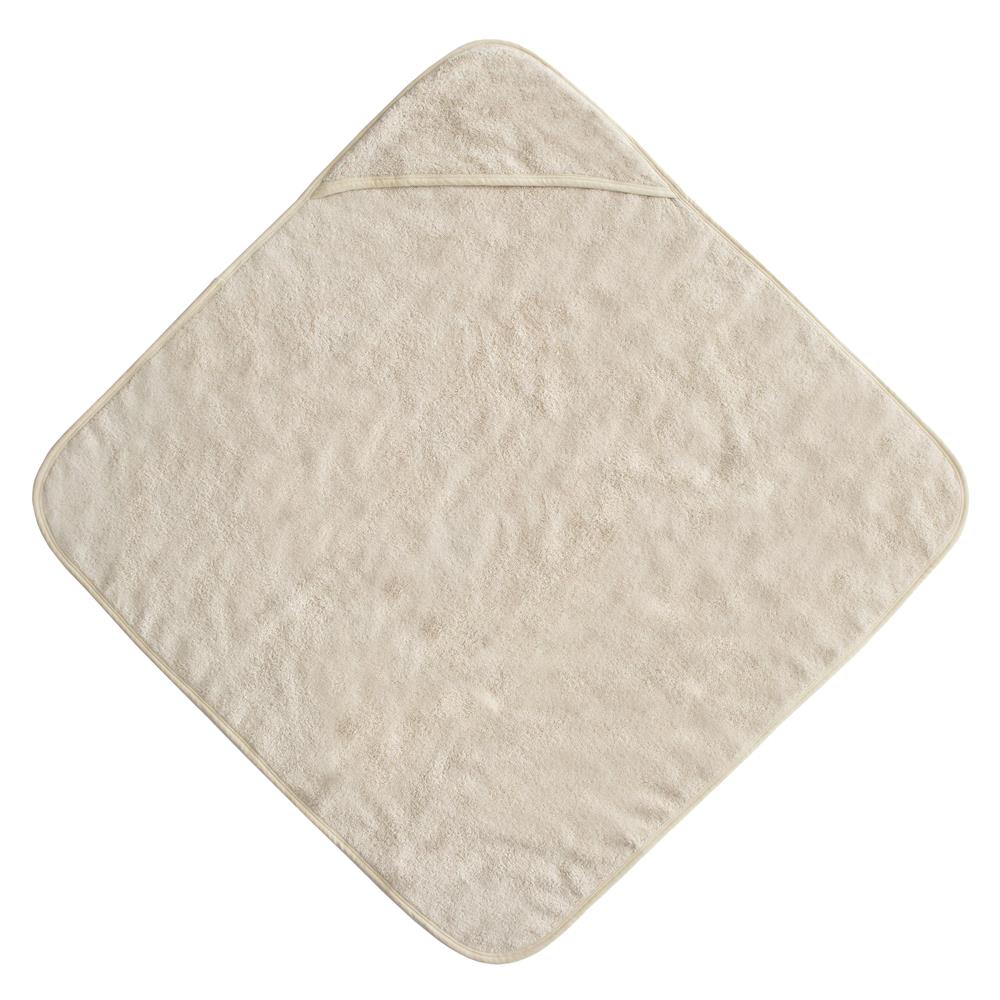 Mushie Baby-Kapuzenhandtuch, Fog, aus 100% Bio-Baumwolle