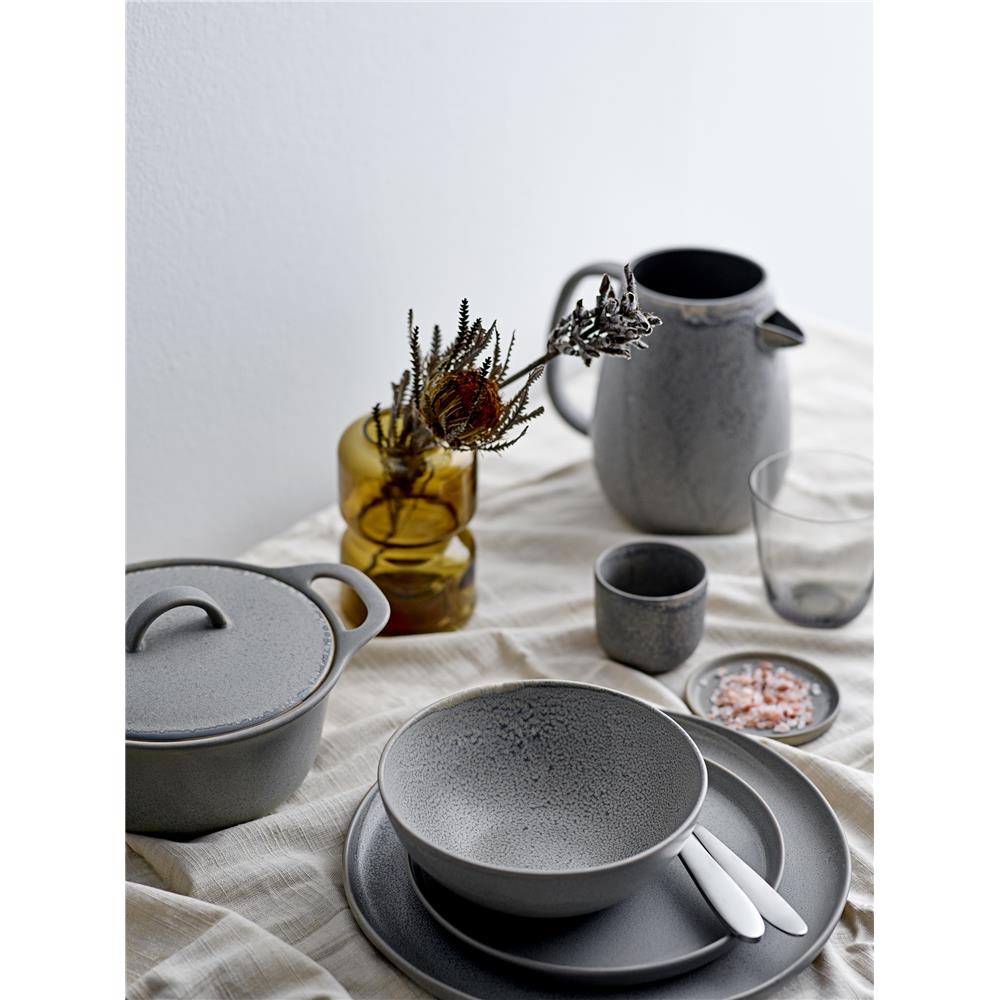Bloomingville Kendra Teller in Grau 27,5cm aus Keramik Wabi-Sabi Look im nordisch dänischem Design